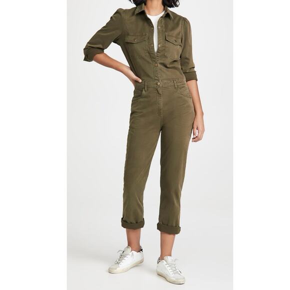 DL1961 Olive Green Larimore Freja Jumpsuit Size Medium - Picture 1 of 8
